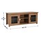 Flash Furniture Sheffield Classic TV Stand for up to 80in. TVs - Modern Walnut Finish w/Full Glss Doors - 3 Shelves GC-MBLK65-WAL-GG - alternate 9